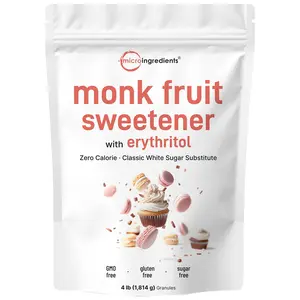 Micro Ingredients Monk Fruit Sweetener Granules, 4lb Natural Flavor