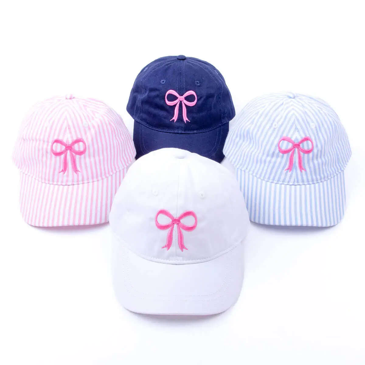 Kids Bow Hat - Sweet Embroidered Baseball Cap