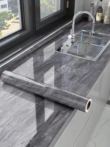 Marble Self-Adhesive Wallpaper – Waterproof Heat-Resistant Kitchen Counter Sticker