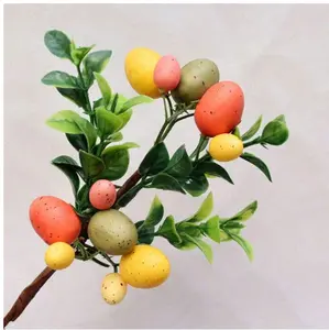 2Pcs Easter Simulated Egg Decoration, Including Fake Plants With Eggs And Artificial Flowers As Table Decor & For Home Spring Summer Decor In Bedrooms Kitchens Party Decor Gifts Birthday Graduation