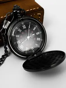 Men's Vintage Round Dial Quartz Pocket Watch, Casual Watch, Fashionable Watch, Fashion Chain Design Flip Watch for Party Decor, Trendy All-match & Exquisite Watch for Birthday Gift without Box