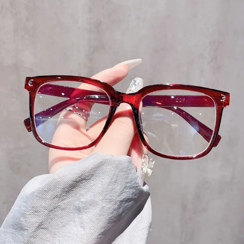Women's Fashion Anti-Blue Light Glasses, Transparent Lens, Casual Style PC Frame, All Seasons Protection, Stylish, Lightweight Durable Glasses
