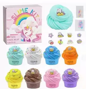 8-Color Butter Slime Set, Slime Cotton Clay, Puff Pastry, Colored Clay, Bubble Clay