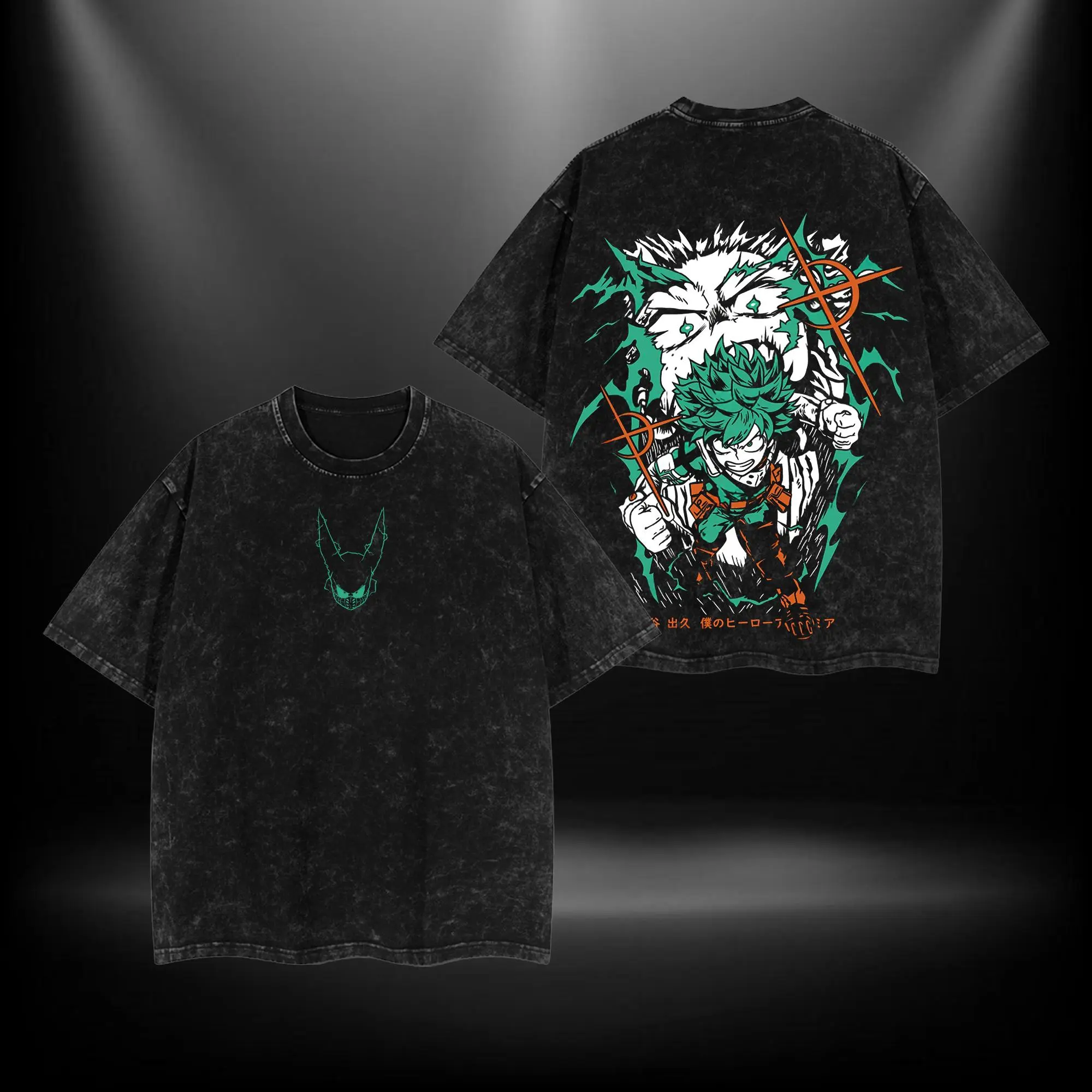 Deku- My Hero Academia Clothing Washed Cotton T-Shirt. Premium fit with vintage wash featuring. A must-have for anime fans and streetwear lovers graphic  tee vintage  shirts boys  merch men  gifts
