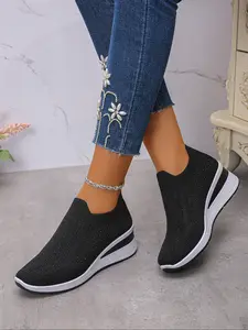 Women's Starlight Crystal Sport Shoes, Comfortable One-Click Design, Fashion Casual Women's & Girls' Shoes, Stylish Sneakers