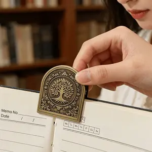 Vintage Life Tree/rose/dragon Metal Book Clip Gift Box, Antique Bronze Finish, Intricate Carving, Ideal for Diaries and Books