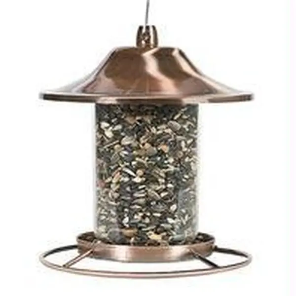 Woodstream Perky-pet Panorama Bird Feeder for Birds - Copper Finish, 2 Lb Capacity, Innovative Design, Mixed Seed Compatible, Patented Sure-lock Cap System - 312C