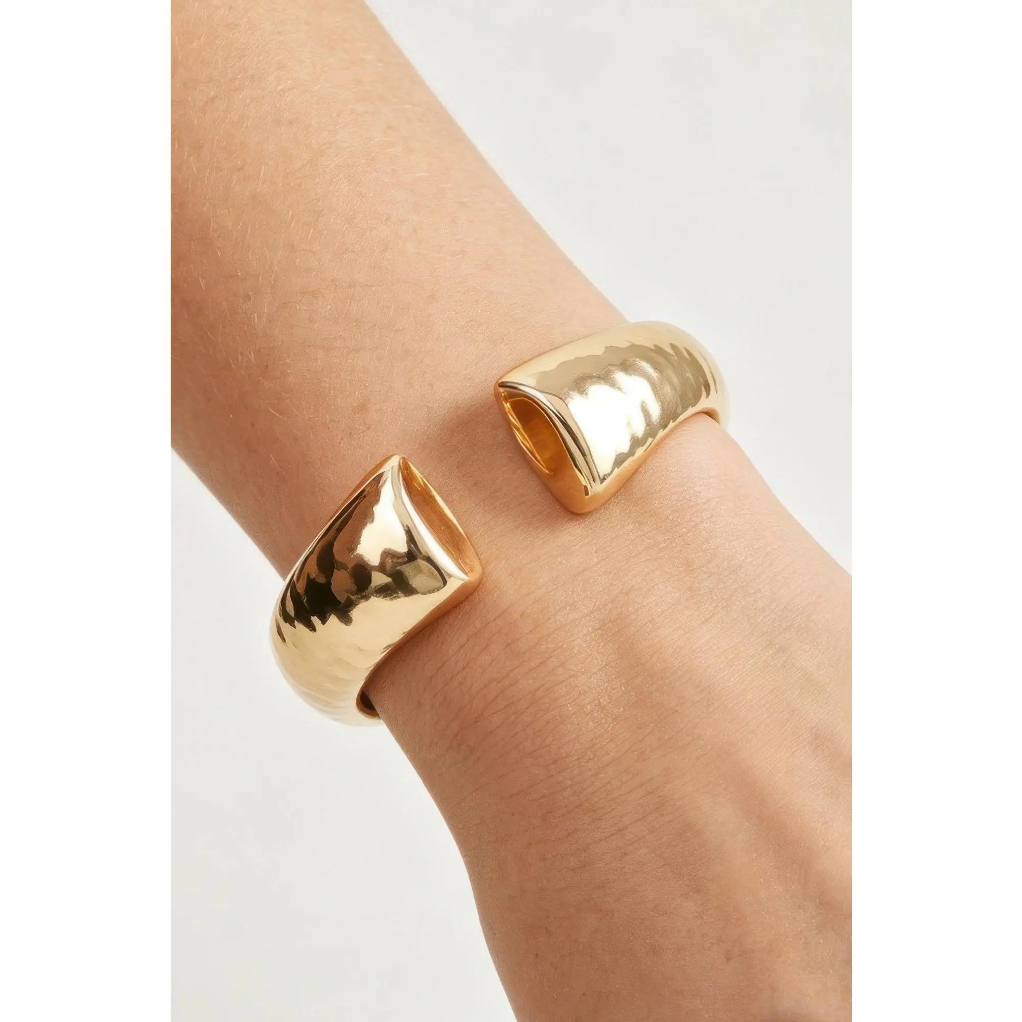 Hammered Open Clasp Cuff Bracelet