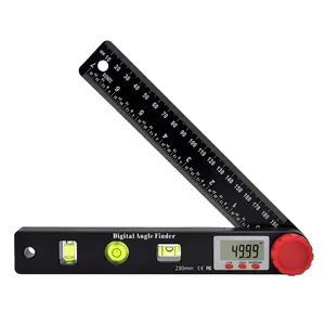 Digital Angle Finder Protractor, 4 in 1 Digital Protractor Ruler & Level Tool Multifunction Level Ruler Angle Measuring Tool with Horizontal, Vertical & Circular Level, 7 Inch/230Mm