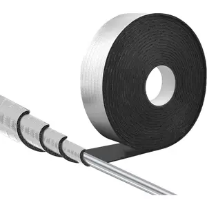 Pipe Insulation Wrap, 2" Wide X 33 Ft (1 Roll) Pipe Insulation  Tube, Self-Adhesive AC Line Insulation for Winter Freeze Protection