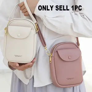 1pc Large Capacity Crossbody Small Square Bag, Zipper Flap Phone Pouch for Ladies, Outdoor Shopping Mini Messenger Bag, Solid Color Faux Leather Shoulder Bag with Golden Accents.