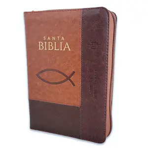 Biblia con Cierre Portatil 12 puntos RV1960 imit piel cafe ichtus con indice