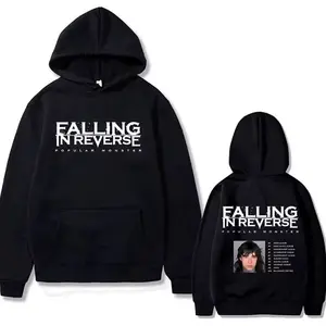 Ronnie Radke Falling in Reverse Graphic Hoodie Oversized Rock Metal Streetwear for Men and Women