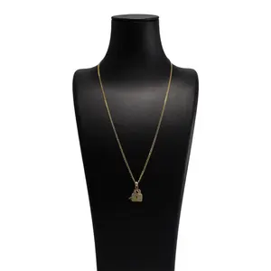 14k Lock Love Chain - Solid 14K Yellow Gold Lock Pendant Necklace with Lobster Clasp for Everyday Wear