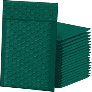 Bubble Mailers 4x8 Inch 50 count Ultramarine Green Shipping Bags, Chic Packaging Bags For Small Business, Colored Padded Mailing Envelopes, Opaque Matte Self Seal Bubble Poly Mailers Bulk #000