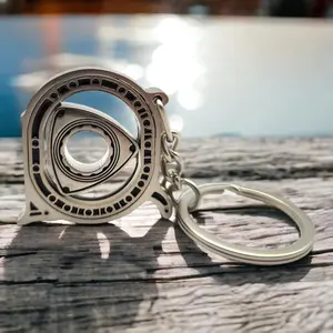 Large Rotary Engine RX7 RX8 Cutout Metal Keychain - 3.5 x 1.5 Inches Detailed Rotor & Housing Design for Car Enthusiasts