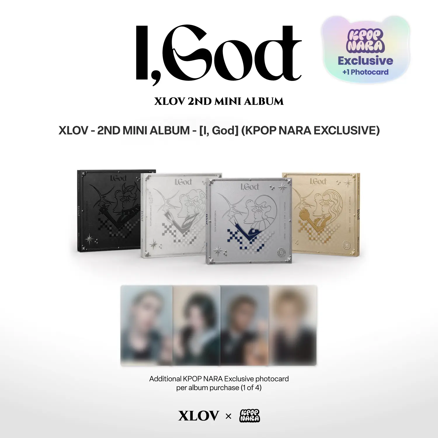 XLOV - 2nd MINI ALBUM [I,God] (Kpop Nara Exclusive)