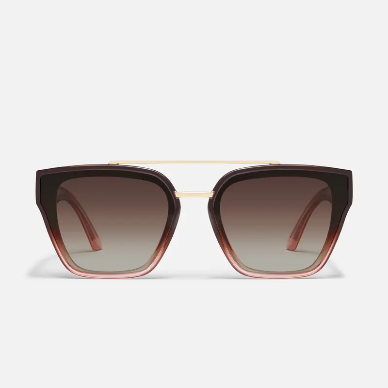 QUAY - SWEET TALKER Women's Square Sunglasses, Metal-Combination Frame, Modern Design, Built-In Universal Nose Pads