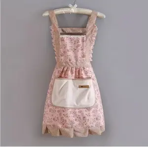 A Floral Princess Apron Featuring Adjustable