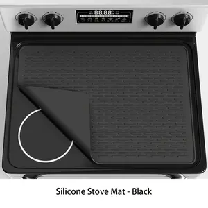 Silicone Stove Cover Mat,XL Heat-Resistant, Non-Slip Pad for Electric Stove & Glass Countertop, Must-Have for Holiday Cooking & Kitchen Prep