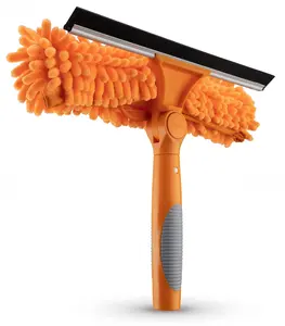 Microfiber Scrubber and Window Squeegee 2-in-1 Combo (pole sold separately)