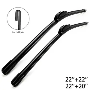 22''+22'' All Season Windshield Wiper Blades for Hook Arm – Zero Streak, Zero Noise – OEM Quality Replacement for Cars & Trucks – Automotive Windshield Replacement Accessories, 22''+20''