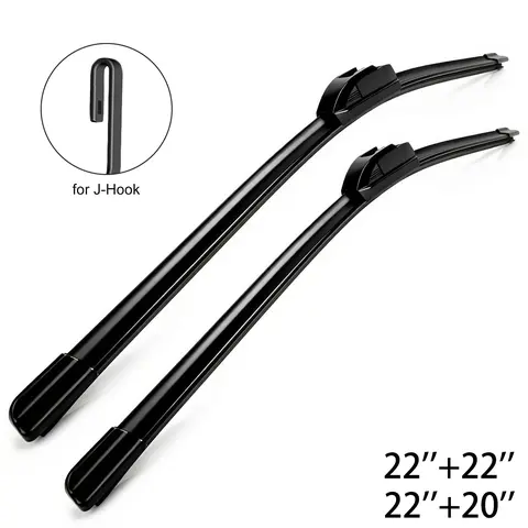 Father's Day Gift Vehicle Wipers - 22"+20" All Season Hook (J-Hook) Mount Blades, Streak-Free, No Noise OEM Quality Car Parts for Cars & Trucks, Automotive Windshield Accessories