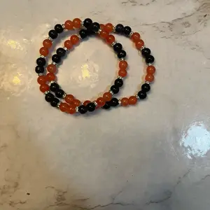 Orange and black Halloween bracelet