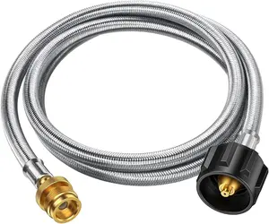 6   Hose Adapter 1lb to 20lb Converter,  Tank Hose Extension, QCC1 to 1lb Fitting & Adapters for Mr/ Big Buddy Heater, Coleman Stove, Blackstone Griddle, Weber Q-Grill, Tabletop Fire