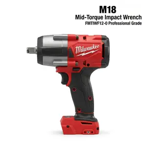 Milwaukee M18 FMTIWF12 18V Brushless  1/2 Inch Friction Ring Mid-Torque Impact Wrench for Heavy Duty Automotive Repair 1000Nm Nut Busting Torque with 4-Mode Drive Control Includes M18 Battery and Fast Charging Dock