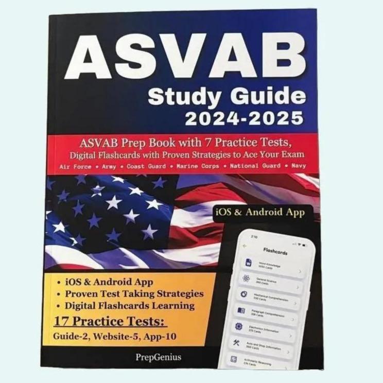 ASVAB Study Guide 2024-2025: ASVAB Prep Book with 7 Practice Tests ...