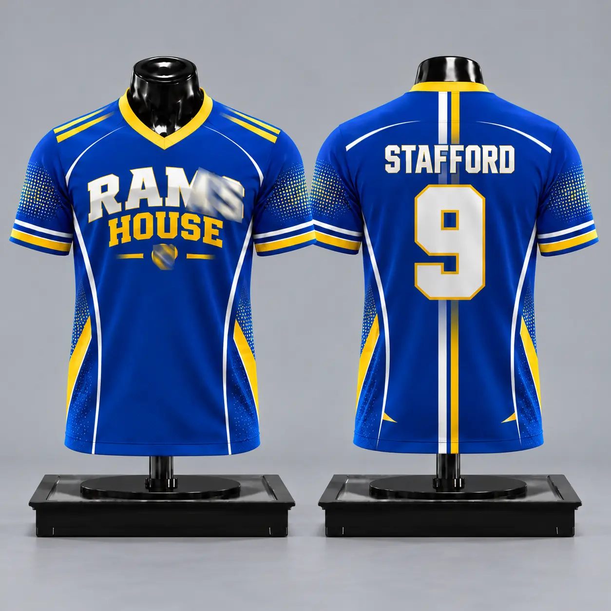 [Stars.Std] Matthew Stafford 9 Lightweight Breathable Fabric Jersey, Rams City Football Fan Merch, Rams Football Unisex Game Day Apparel, Gift For Football Fans, Husband