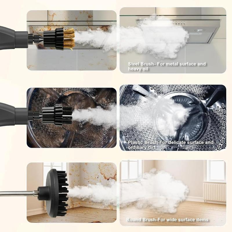 Pressurized Handheld Multi-Surface Natural Steam Cleaner with 14 Accessories, Powerful Chemical-Free Steam Cleaner, Suitable for Home and Cars, Cleaning Washing Machines, Air Conditioners, Kitchens, Summer Appliance Cleaning Tool. Home Use.