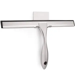 All-Purpose Shower Squeegee for Shower Doors, Bathroom, Window, and Car Glass - Stainless Steel, 10 Inches Durable Set Cleaning. Household Blade