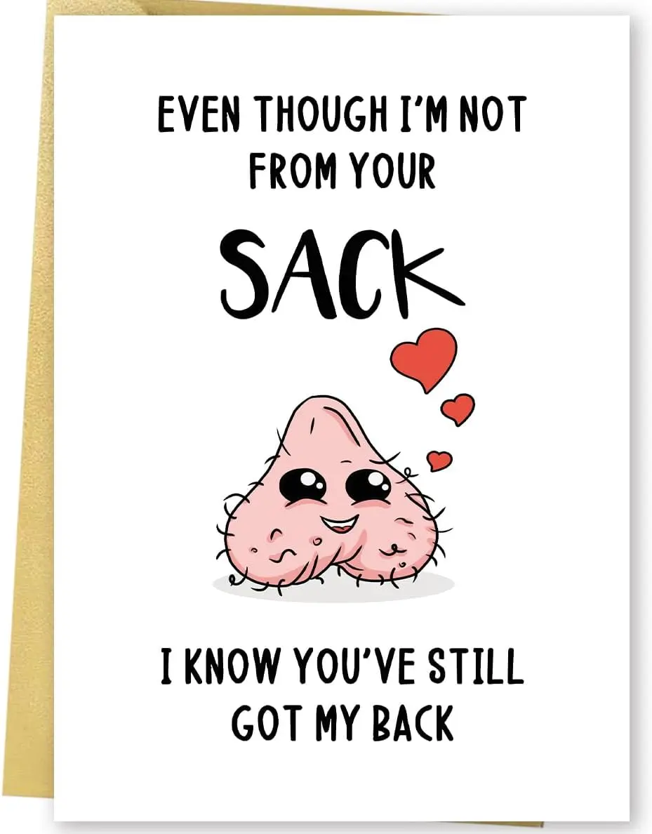 Funny Bonus Dad Card For Fathers Day,Rude Greeting Card for Dad,Step Father Gifts From Stepdaughter Stepson,Stepdad Birthday Card