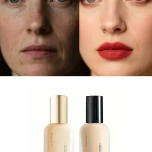 UODO Liquid Lightweight F foundation 8g，Long-Lasting Waterproof Bb Cream, Brightening Concealer for Dry & Oily Skin, Non-Shedding Formula, Sample Size, Authentic Quality
