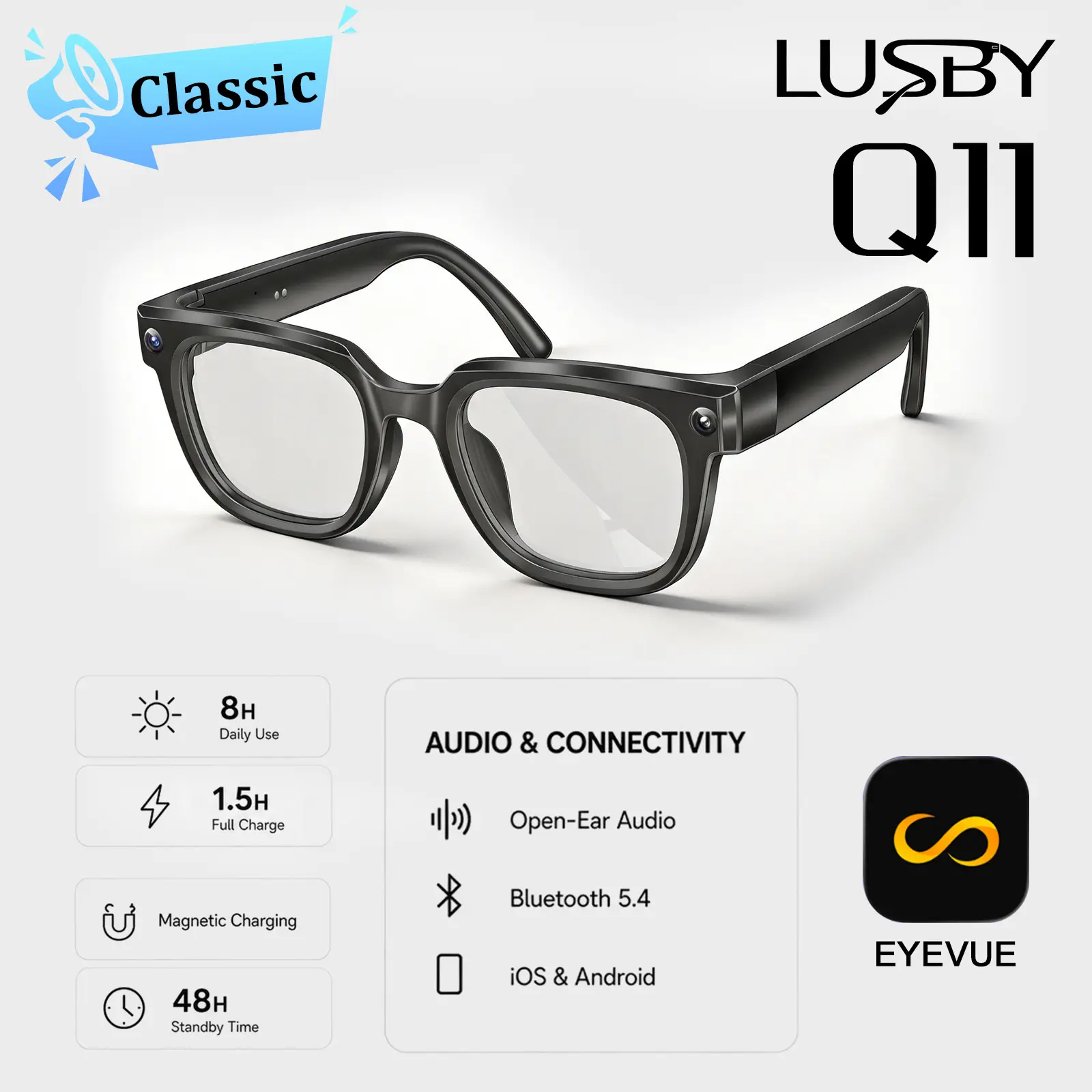 Q11 AI Smart Camera Glasses