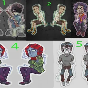 Acrylic Keychain "No I'm Not A Human",  Horror Visual Novel