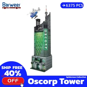 [BARWEER](SHIP FREE)Oscorp Tower Amazing Spider-Man With Gift Box 6375PCS