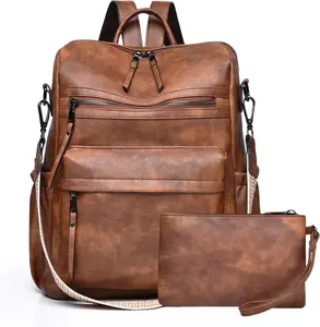 Womens Backpack Purse Leather Backpack Purse for Women Travel Fashion Backpack Designer Ladies Shoulder Bags
