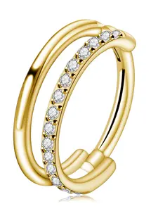 Cartilage Earring Hoop for Conch Helix, 16g 8mm 10mm Titanium Jewelry, Hypoallergenic Hinged Clicker, Unisex Punk Style Hoop Earrings