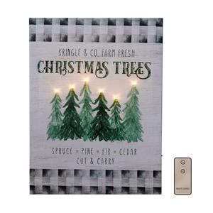 LumaBase LED Wall Art w/ RC - Holiday Tree Farm