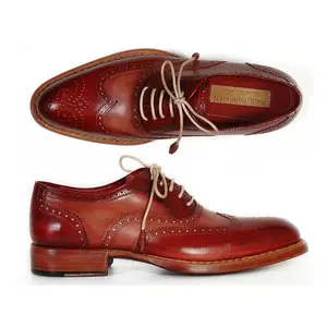 Paul Parkman Men's Bordeaux & Camel Wingtip Oxfords