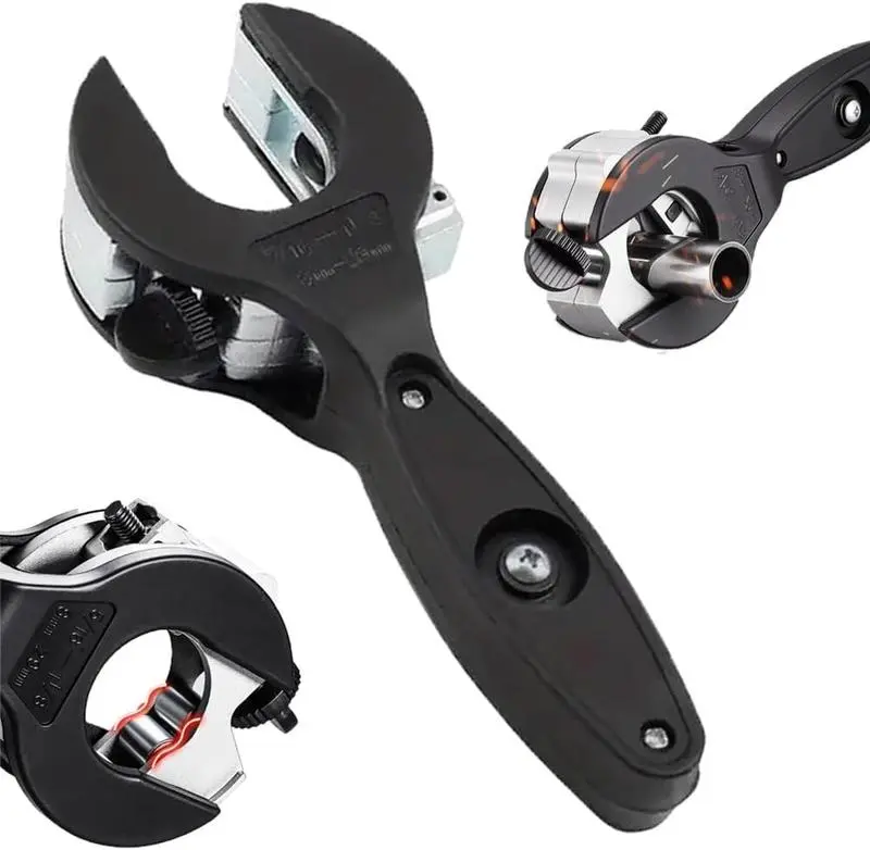 Heavy Duty Ratchet-Type Pipe Cutter - 1-Hand Fast Cutting Hand Tool, Adjustable Ratcheting Tubing Cutter for 5/16-1 1/8 in Stainless Steel, Copper, Aluminium, Home Use, Cutting Tubing Cutters