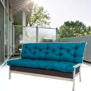 2024 New 4" Thick Waterproof Porch Swing Cushion 60 X 40 In 2-3 Seater Replacement Outdoor Swing Cushions With Back Support Patio Swing Cushion For Outdoor Bench Furniture (Dark Green)