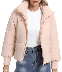 KLIZZ Womens Cute Puffer Down Jackets Lightweight Packable Short Coats for Fall Winter Daily Wear