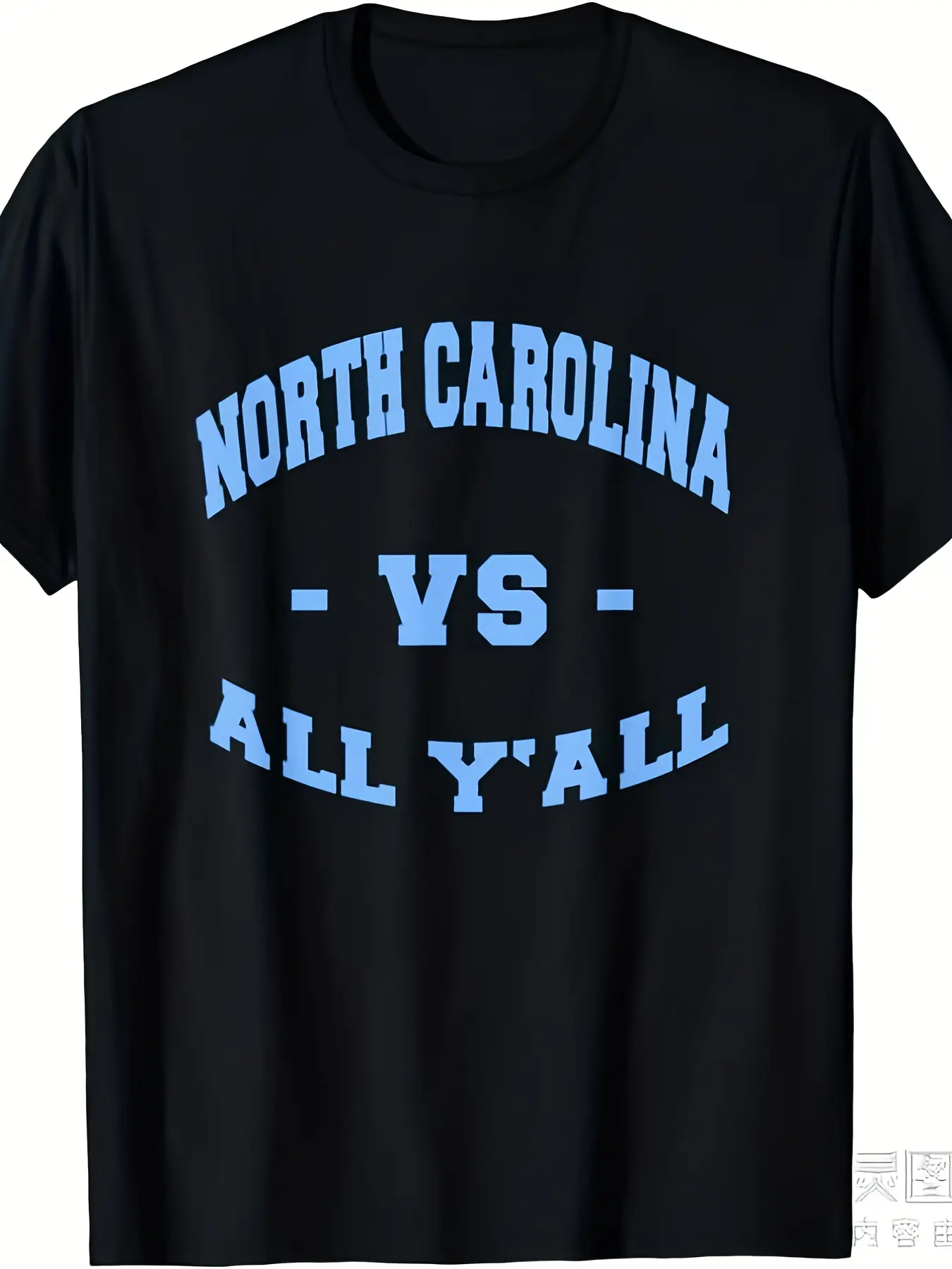 North Carolina Vs. All Y'All United States Graphic Tee for Men And Women, Summer  Short Sleeve, 220G, Extra Long Plus Size