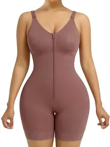 Women's Adjustable Zipper Closure Slim Fit Body Shaperwear, High Waist Bodysuit, Fajas, Colombian Shapewear, Butt Lifting And Tummy Control Jumpsuit, High Compressing Bodysuit, Underwear, Perfect For Daily Wear & Office Use