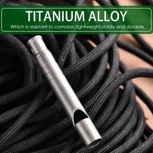 Outdoor titanium alloy high-decibel whistle [1PC], portable mini high-pitched survival whistle for the wild, single-tube burst sound referee whistle, waterproof and shockproof EDC small tool for hiking, camping, traveling and picnic training
