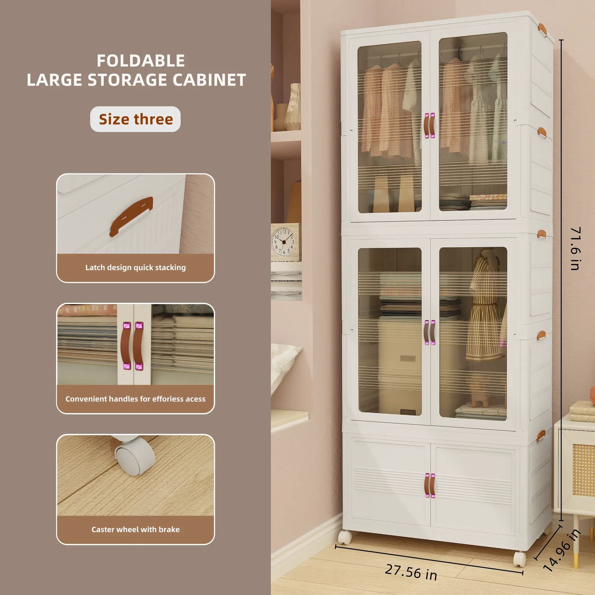 2 Wardrobe+1 Storage Box